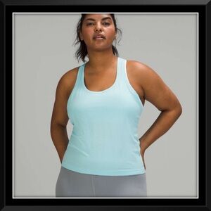 Lululemon Swiftly Tech Racerback Tank *Race 2.0 Cropped Sz 10 ICBU Icing Blue